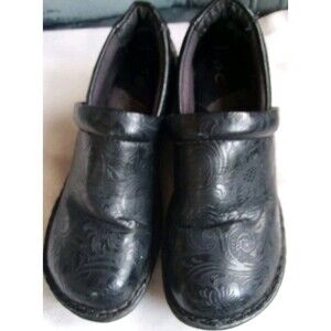 B.O.C Born Concept Womens Black Clog Slip On Shoes Size 7.5W